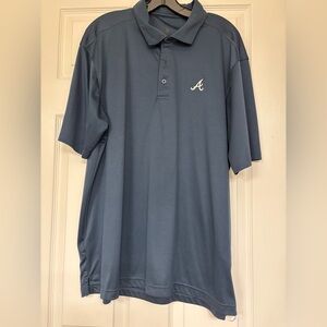 Atlanta Braves 
Men's Navy Blue Polo Shirt